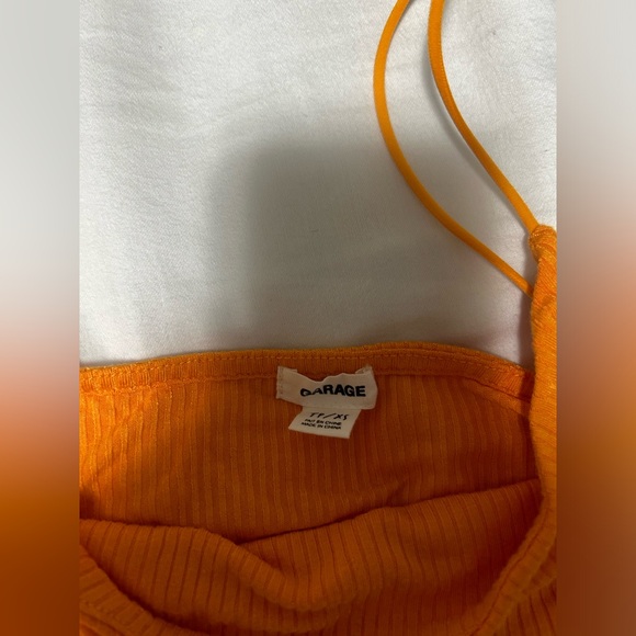 Garage orange ribbed bodysuit thin straps - Picture 3 of 4